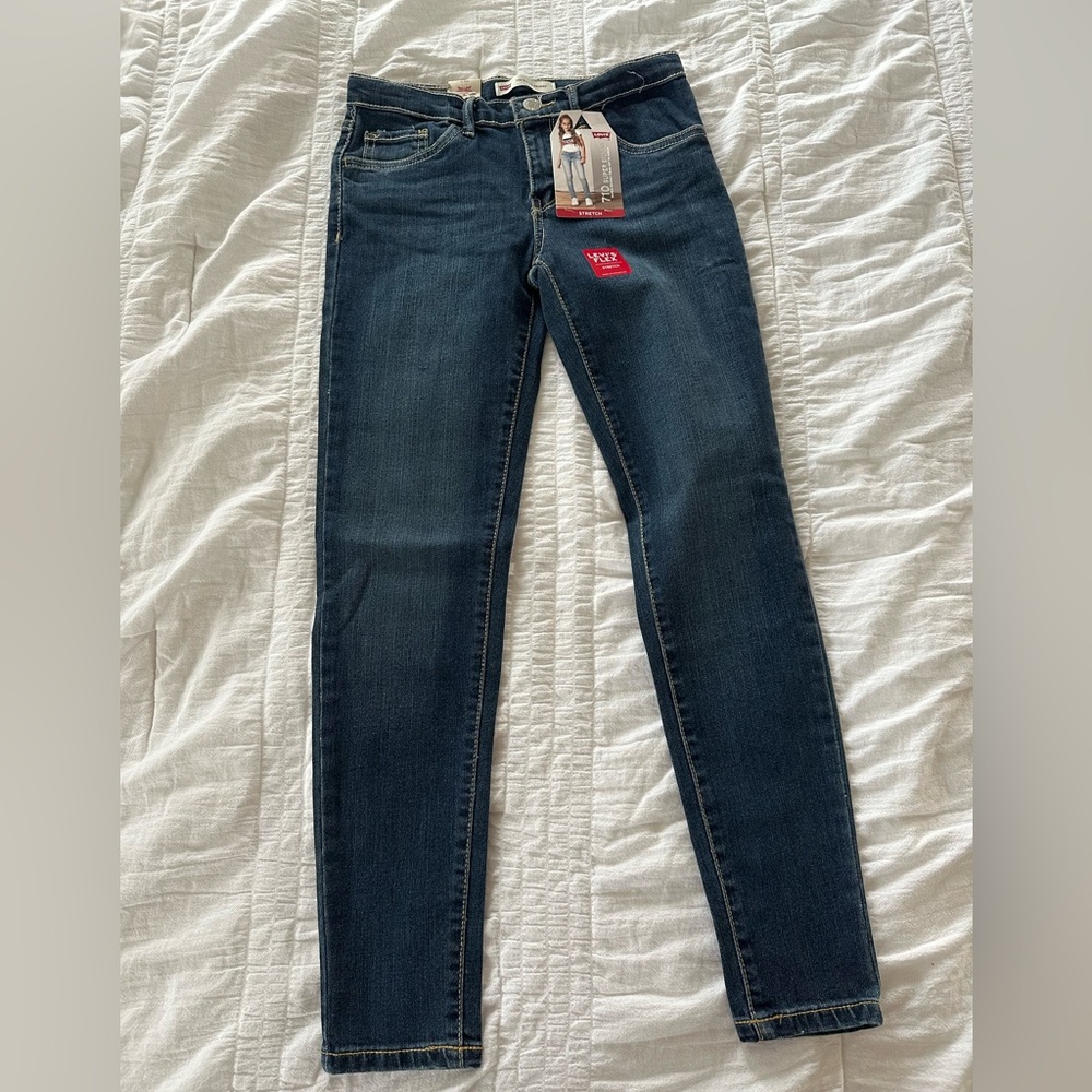 Girls' 710 super skinny jeans from Levi's. Blue asphalt. Size 12 Reg.